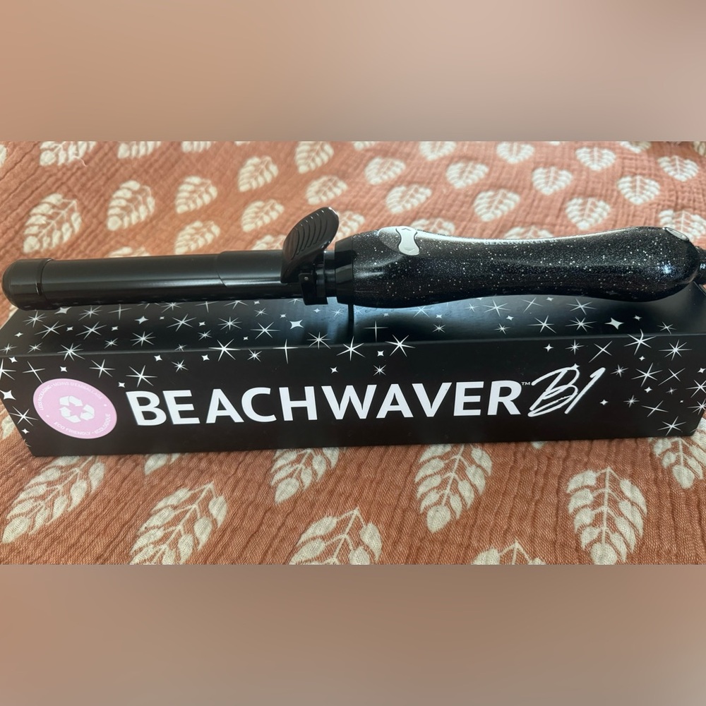 Black Glitter Beach Waver B1